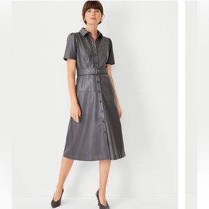 NWT- Ann Taylor Faux Leather Dress - size 10